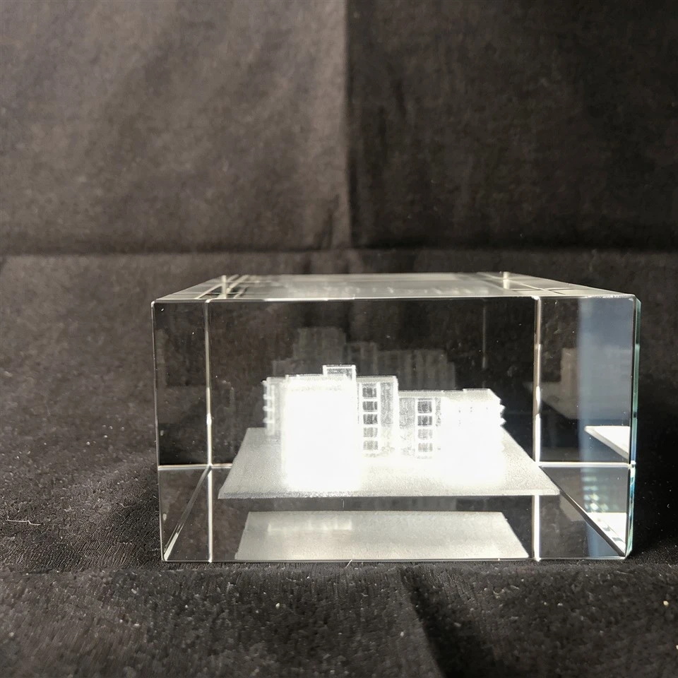 3D Engraved Crystal Architectural Building Award best