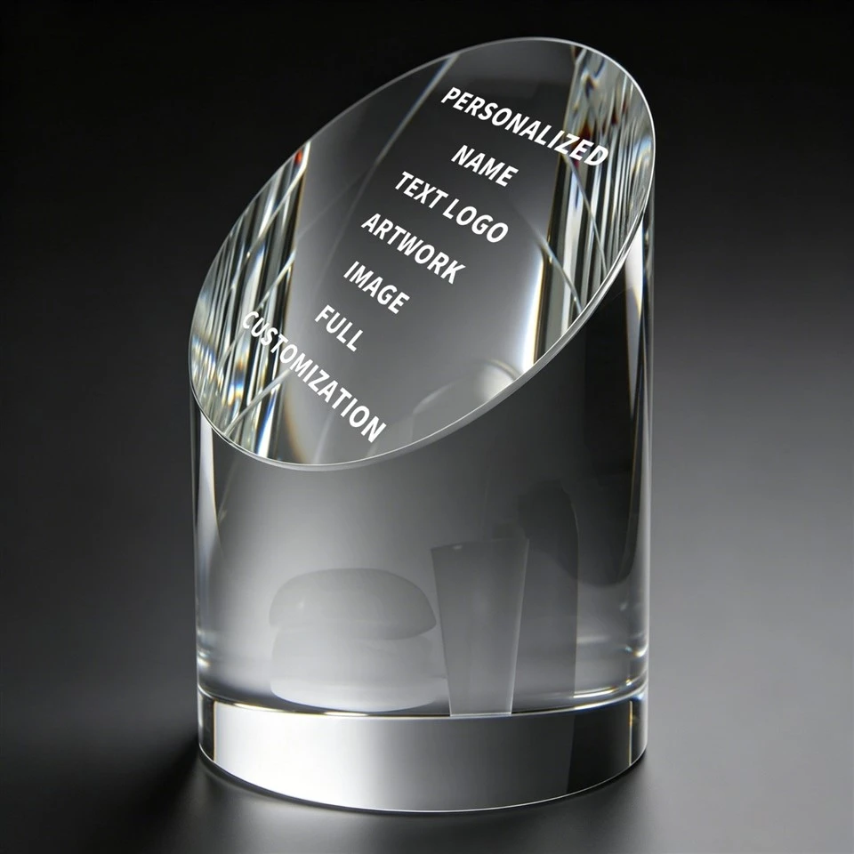3D Engraved Food Crystal Trophy factory