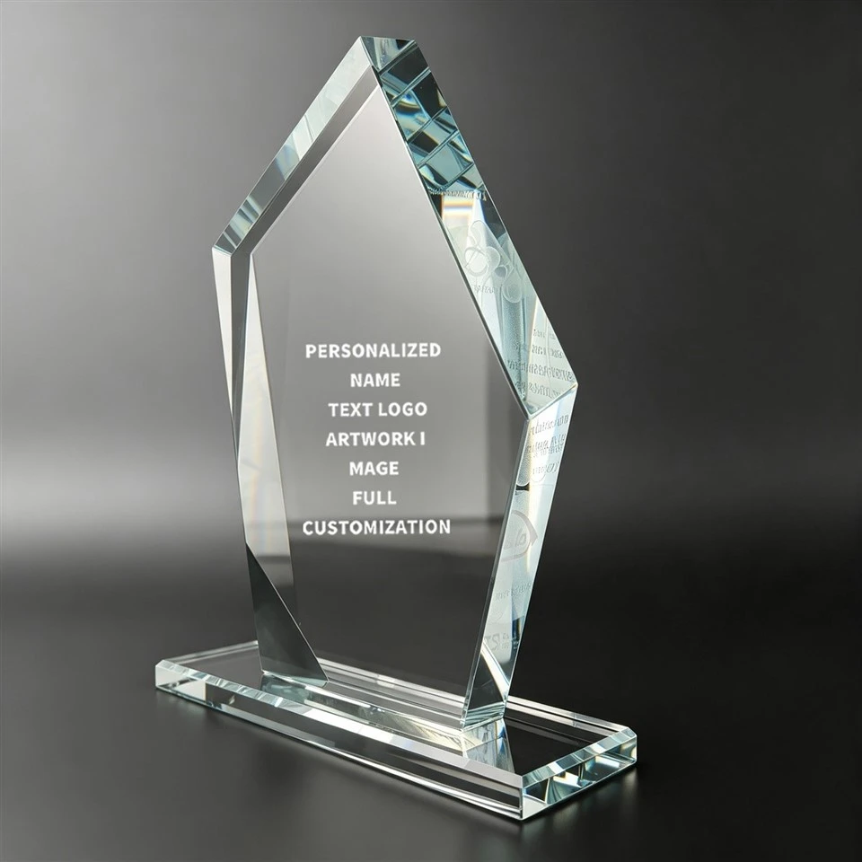 Diamond Peak Clear Base Crystal Plaque factory