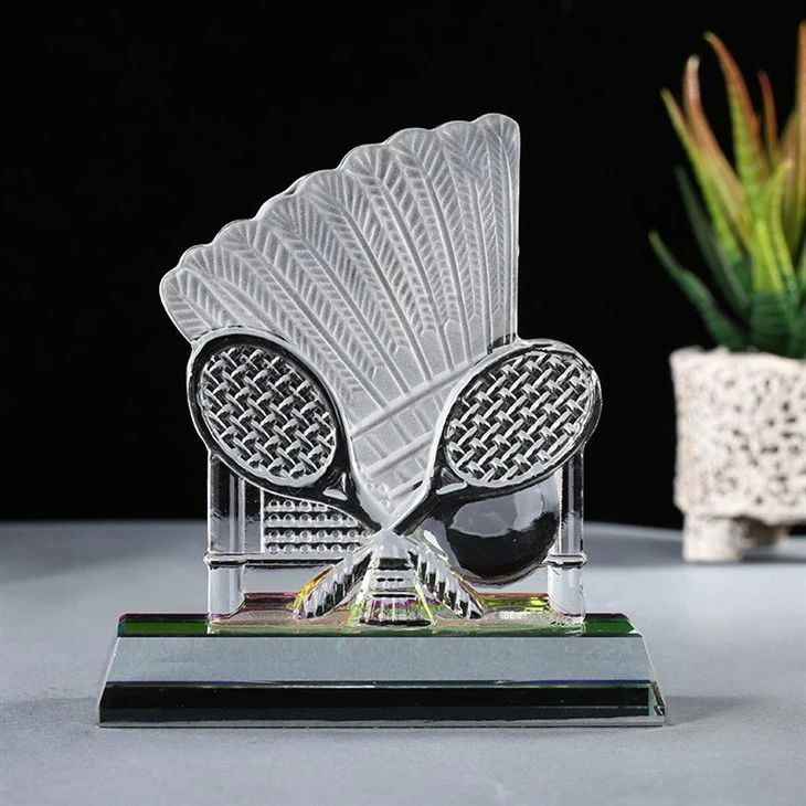 Crystal Sports Ball Award Trophy